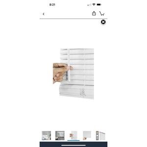12" x 72" Cordless 1" Vinyl Mini Blind White New Sealed